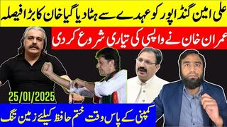 عمران خان نے کلہاڑا چلا دیا علی امین فارغ پی ٹی آئی میں بڑی تبدیلی  وقت کم