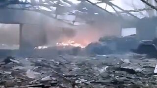 Kadyrovites are filming their destroyed vehicle base after Ukrainian shelling