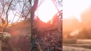 Killed Russian invaders after Ukrainian mortar shelling near Donetsk