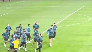 Cristiano Ronaldo training