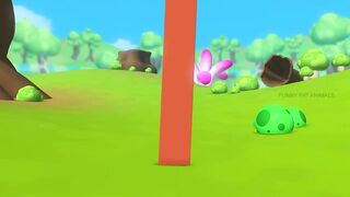 Funny fat elephant & money turn fat giraffe race car