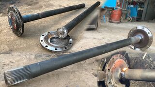 Method of Repairing a Broken Axle That was Broken Due to Heavy Load | Lathe machine Amazing Work