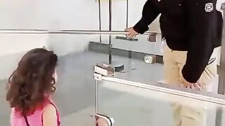 Cute girl making happy ????