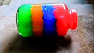 Epic Glass Bottle Drop: Watch the Stunning Crash!
