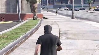 MICHAEL BUYS BANANA & FEMALE THIEF STEAL BIKE! #shorts