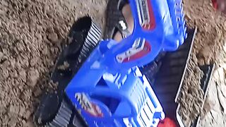It's fun to play with an excavator car