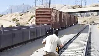 MICHAEL HIJACK TRAIN & STEAL INDIAN CAR! #shorts #gta5 |