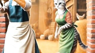 AI video cat sister