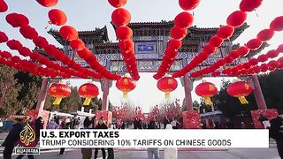 US export taxes: Trump considering 10% tariffs on Chinese goods
