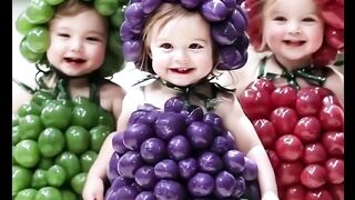 Adorable Grape-Themed Baby Runway #cute#RunwayShow #AIArt#fyp#viral