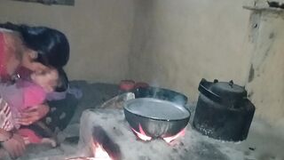 Village Clay stove and kitchen in Nepal
