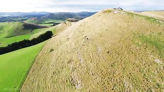 Extreme Tire Jumping Down A Mountain