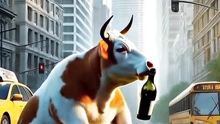 Beautiful story of a drunkard cow ???? #viral #ai #shorts
