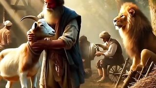 Lion save the goat????| lion and goat friendship |