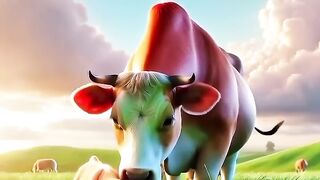 Beautiful story of a cow and her little child #ai