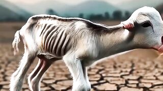 Helpless goat on barren land???? #youtubeshorts #ai #animals #shorts