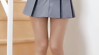 계단에서 속옷 벗기｜노브라｜스타킹｜노팬티