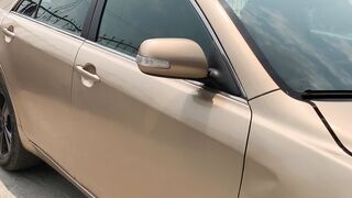 Gold spider car