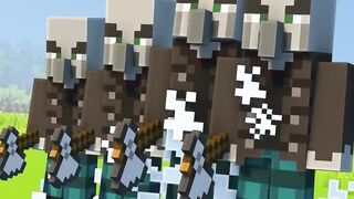 Minecraft Villager vs pillager Who will win.