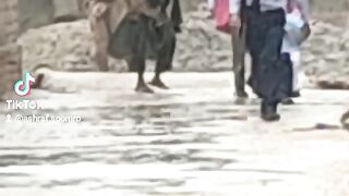 Kids enjoying raining