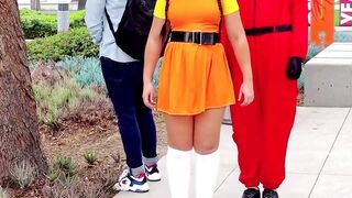 SQUID GAME SEASON THIRD_ Games on the city streets..????????????‍♀️Funny_ LA ELVÍRA _shorts