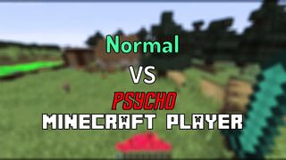 Normal VS Psycho Minecraft Player.