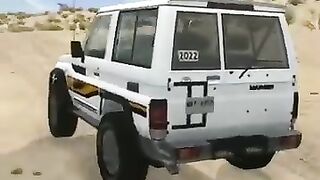 A quarter accident, a dangerous mine in the desert - car accidents
