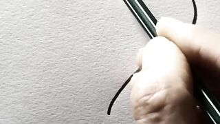 Drawing of a dog and a cat from one line #aram_nabeel #shorts #viral #fyp #art