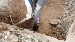 Live construction work