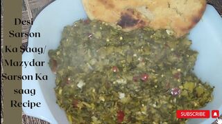Desi Sarson ka Saag Recipe| Mazydar saag recipe| Recipe by desistyle #traditionalsaag#desi
