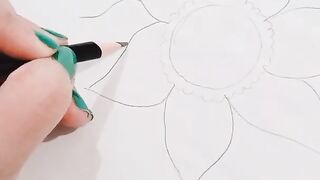 Easy art drawing rose mendi