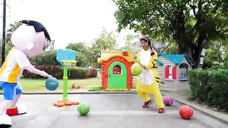 Rain rain go away song song with Linda and little baby dolls
