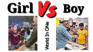 girls vs boys with icecream ????_girls with icecream