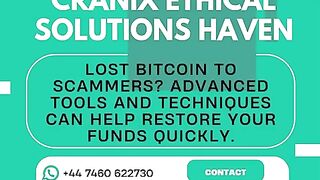 BEST RECOVERY EXPERT FOR CRYPTOCURRENCY VISIT CRANIX ETHICAL SOLUTIONS HAVEN