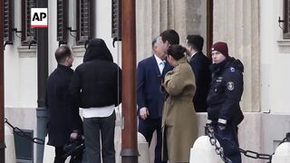 Hungary's Prime Minister Viktor Orbán greets AfD co-president Alice Weidel in Budapest.