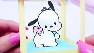 DIY Paper craft ideas #shorts #art #craft #papercraft #sanrio #youtubeshorts #diy #miniature.
