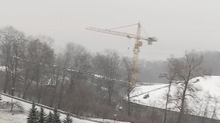 It's snowing outside today