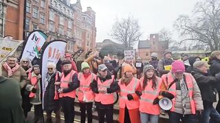 Additional footage from the major demonstration that took place in London