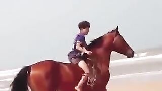 Best horse riding on the beach Beautiful horses #horse #horselover #horses.