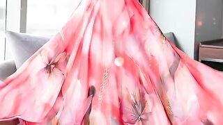Latest shiffon floral frock.