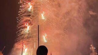 Beautiful view of burj Khalifa 2023 lighting new year