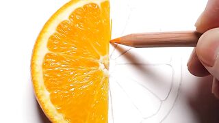 Draw an Orange #art #drawing #shorts #orange #illusion #pencildrawing #howtodraw #easydraw