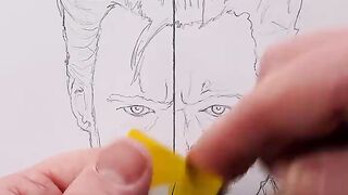 Draw Hugh Jackman! #art #drawing #shorts #hughjackman #howtodraw #easydraw