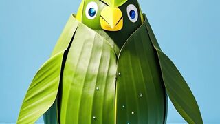 banana leaf kangaroos and banana leaf penguins is cute