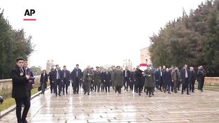 Ukraine's Zelenskyy visits Ataturk mausoleum ahead of Erdogan meeting.