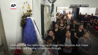 Faithful pray for Pope Francis' health at his old chapel in Argentina.