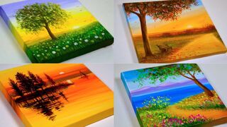 Acrylic Landscape Painting _ Scenery _ Painting For Beginners