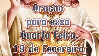 Oração para essa Quarta Feira 19 de Fevereiro.