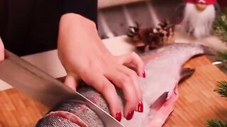 Baked trout for the New Year's table