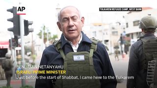 Netanyahu praises Israeli soldiers during visit to the West Bank.